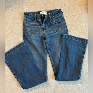 Abercrombie Girls Dark Blue Flare Jeans